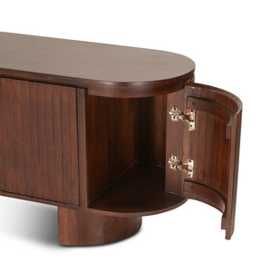 Athena 79" Media Console, Aged Mahogany