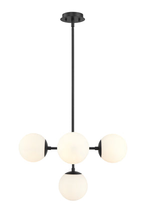 Midnetic 5 Light Pendant in Matte Black Finish