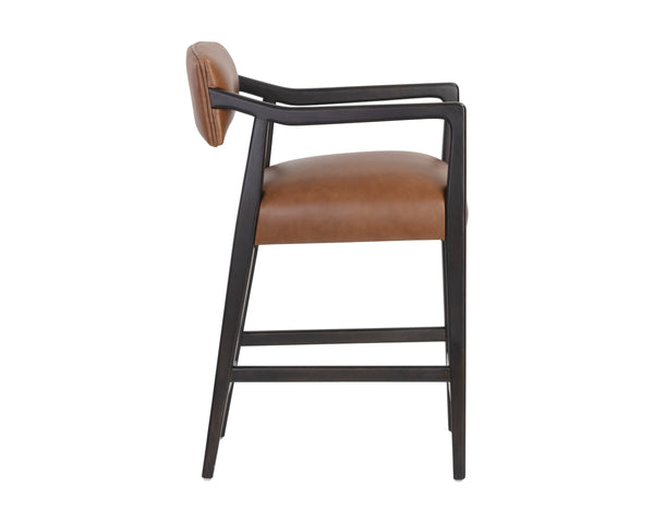 KEAGAN COUNTER STOOL - SHALIMAR TOBACCO LEATHER