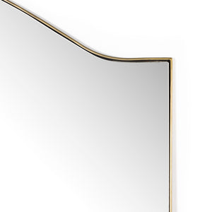 Jacques Floor Mirror In Antique Brass