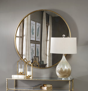 Junius Round Gold Mirror