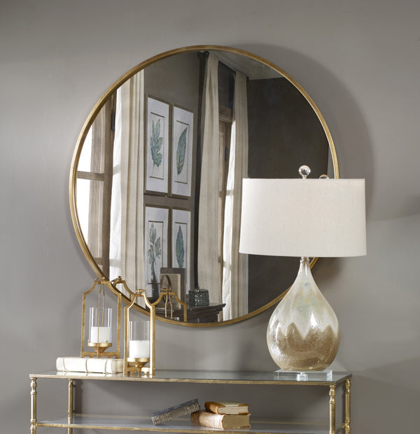Junius Round Gold Mirror