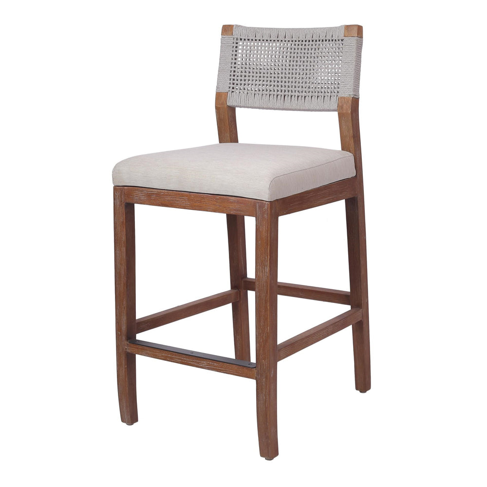 Pierre Rope Counter Stool In Gray 