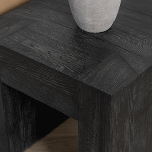 Bristol Solid Wood End Table - Aged Black