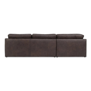 Thurlow Corner Modular Sectional in Espresso Brown Leather