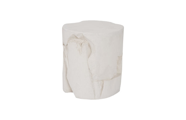 Slice Stool, Round, White Stone