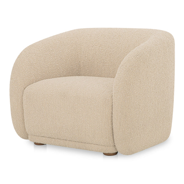 Moe's Faye Accent Chair in Beige Boucle