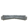 Donovan Upholstered Sectional with Side Table - Gray