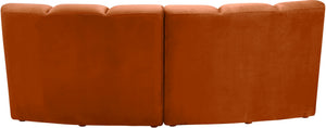 Lynda 2pc. Modular Sectional In Cognac Velvet