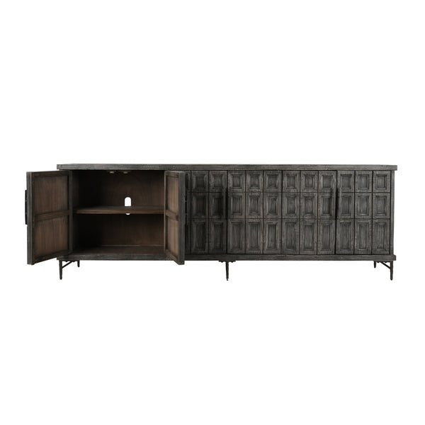 Willmark Solid Wood 6Dr Cabinet - Reclaimed Pine & Iron