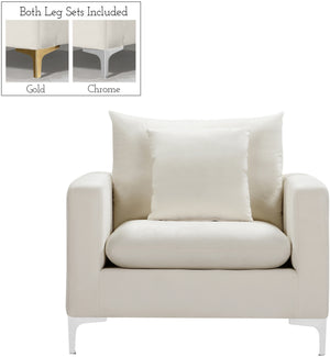 Lucy Chair In Cream Velvet
