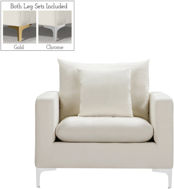 Lucy Chair In Cream Velvet