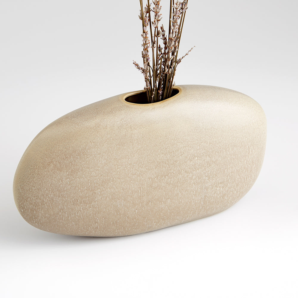 Pebble Vase in Olive Glaze