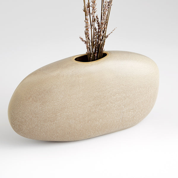 Pebble Vase in Olive Glaze