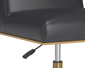 DEAN OFFICE CHAIR - BRUSHED BRASS - BRAVO PORTABELLA