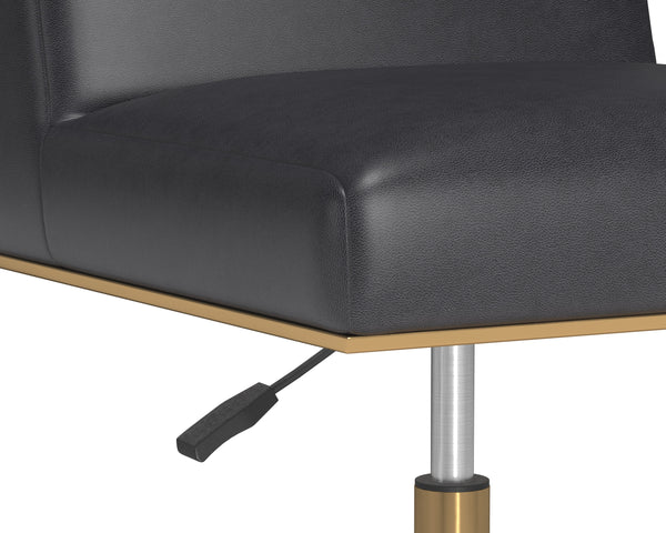 DEAN OFFICE CHAIR - BRUSHED BRASS - BRAVO PORTABELLA