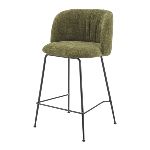 Millie KD Chenille Counter Stool, Canova Green