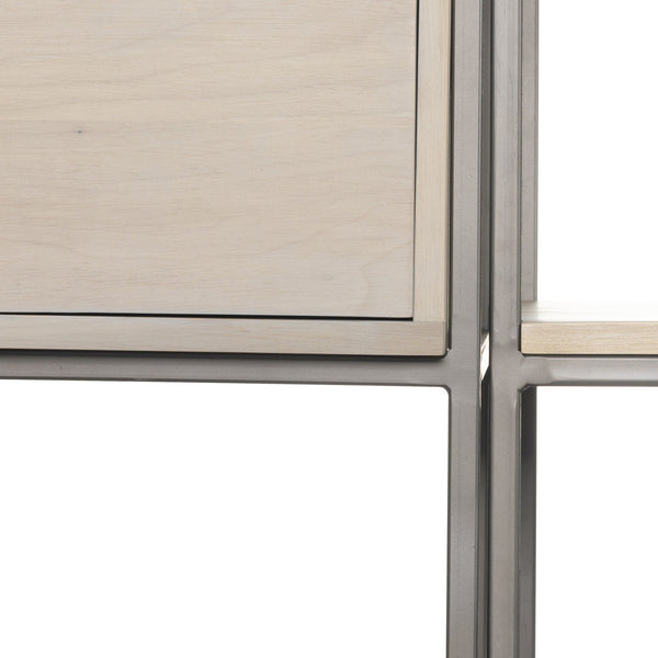 Trey Modular Wall Desk W/ 2 Bookcases - Dove Poplar