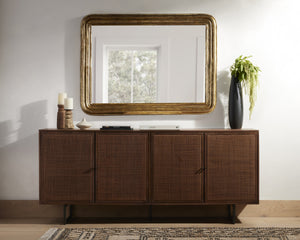Vintage Louis Mirror In Antiqued Gold Leaf