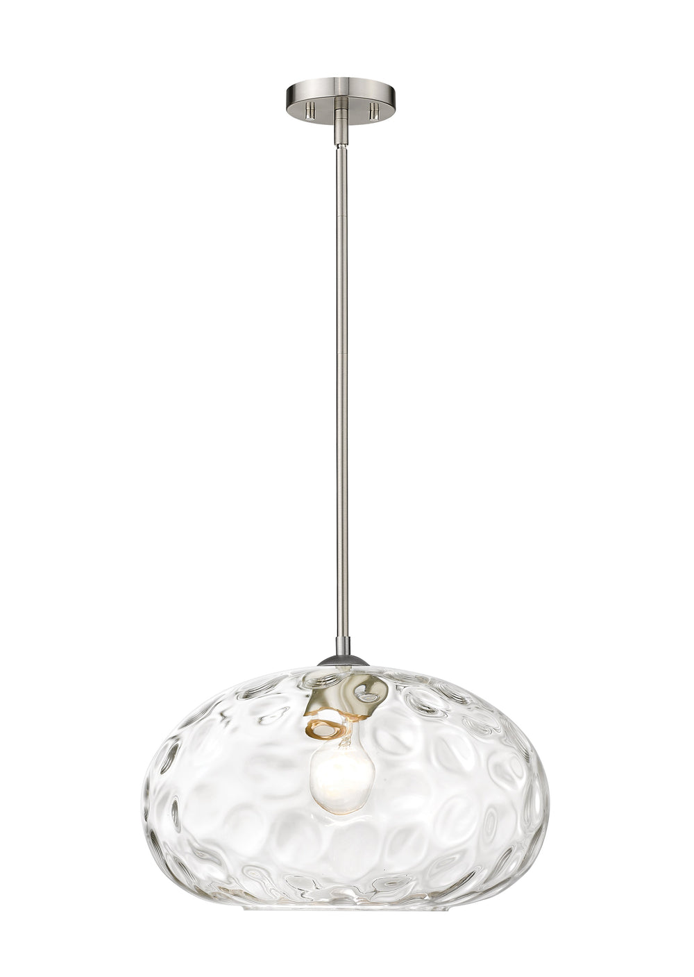 Chloe 1 Light Pendant in Brushed Nickel Finish