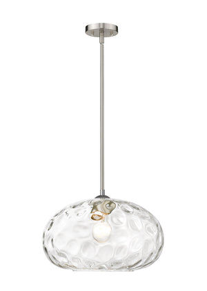 Chloe 1 Light Pendant in Brushed Nickel Finish