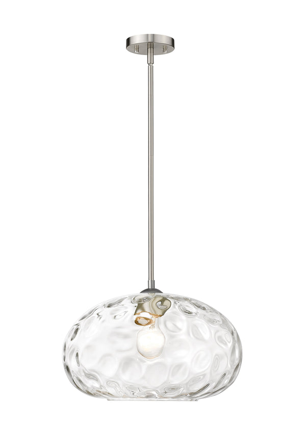 Chloe 1 Light Pendant in Brushed Nickel Finish