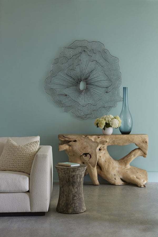 Poppy Flower Wall Art, Silver/Black, Large