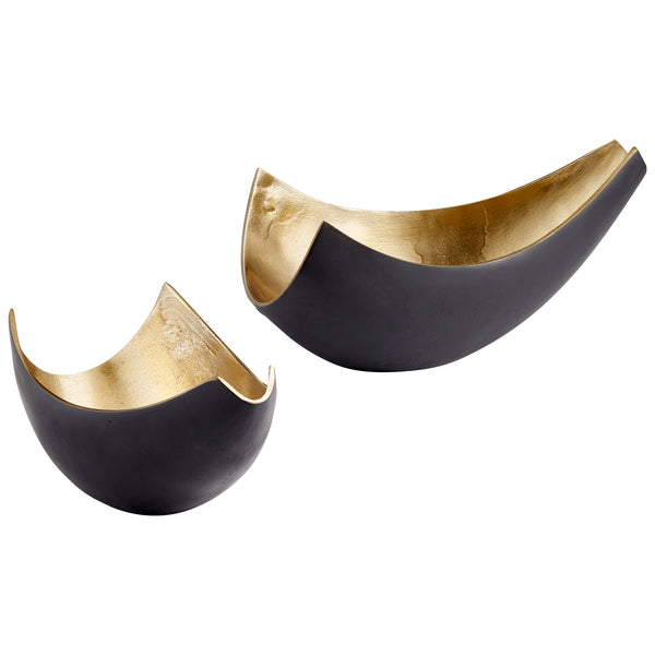 Boema Tray in Matt Black and Gold