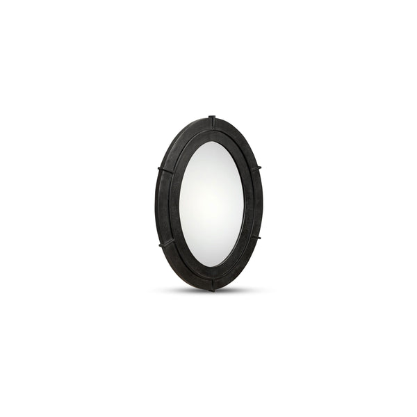 Moe's Antoni Oval Mirror in Black Iron