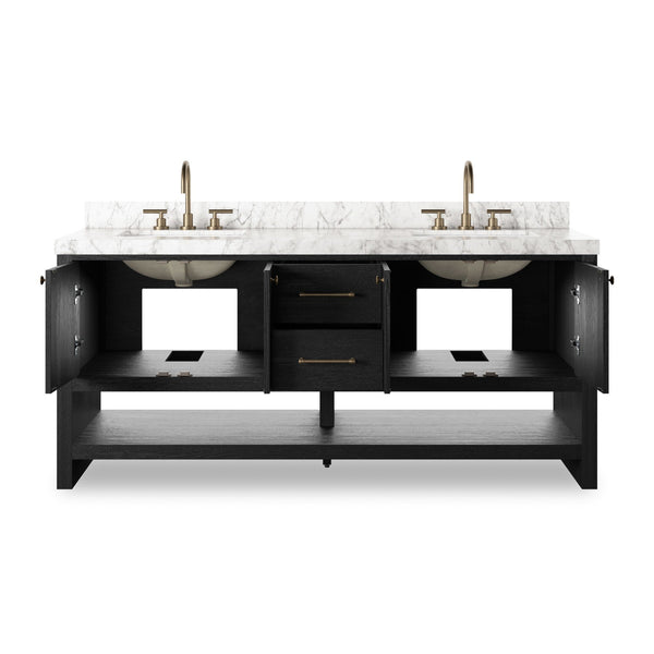 Anthem Double Vanity - Black Wash Oak Veneer
