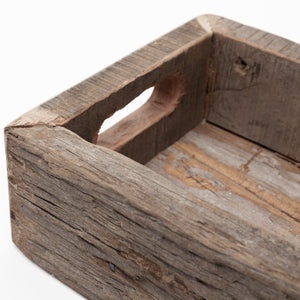 Vernon (Small) 24L x 7W Brown Reclaimed Wood Tray