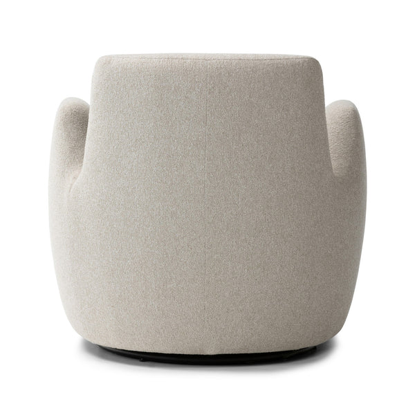 Reed Swivel Chair In Crete Pebble