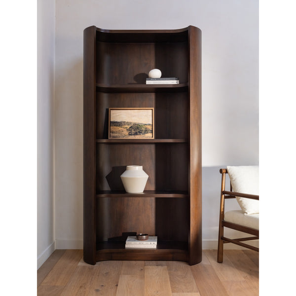Moe's Nera Bookcase Brown with Mahogany Finish