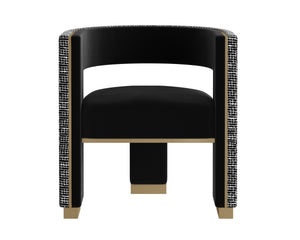 ADAMINA DINING ARMCHAIR - ABBINGTON BLACK / HOBBES NIGHT