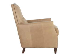 FLORENZI LOUNGE CHAIR - LATTE LEATHER