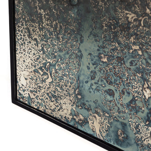 Acid Wash Floor Mirror In Iron Matte Black
