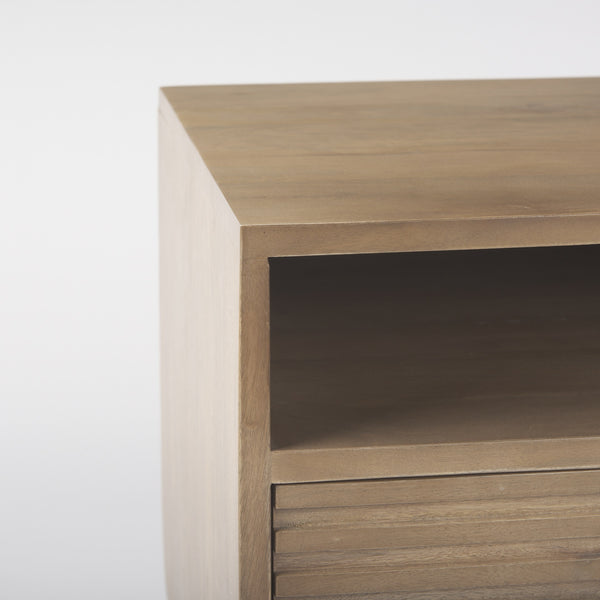 Sable  19.0L x 19.0W x 21.5H Light Brown Wood Side Table