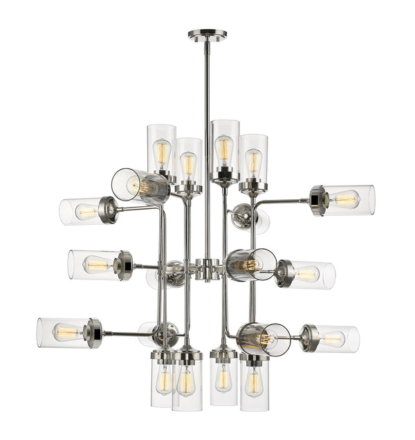Calliope 20 Light Pendant in Polished Nickel Finish