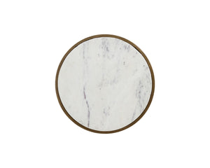 ALICENT END TABLE - WHITE MARBLE