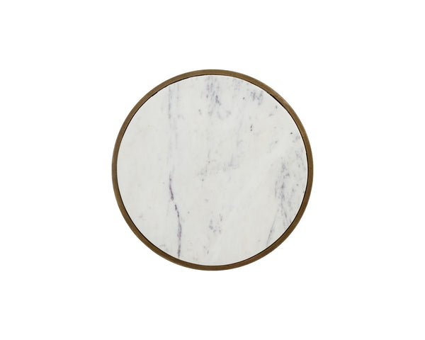 ALICENT END TABLE - WHITE MARBLE