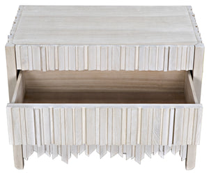 Desdemona 3 Drawer Chest, Bleached Elm