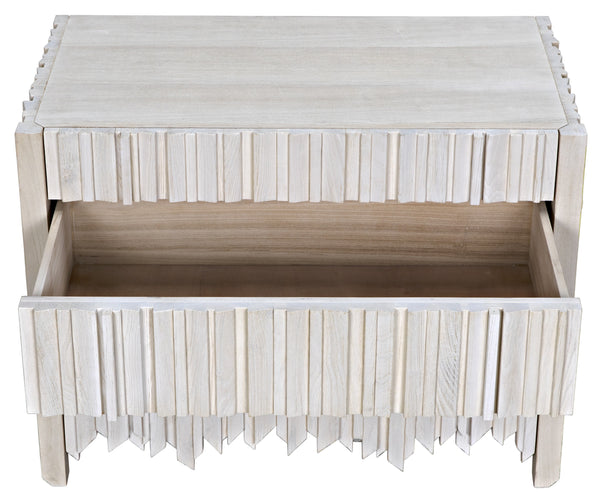 Desdemona 3 Drawer Chest, Bleached Elm