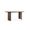 Norwood Solid Wood Oval Dining Table - Bark Brown