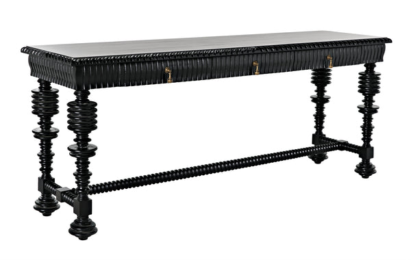 Portuguese Console, Hand Rubbed Black