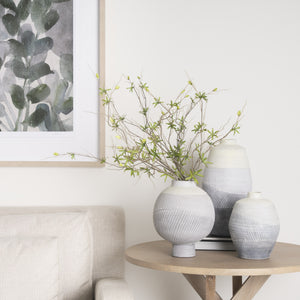Blume 10H Off-White w/ Gray Textured Vase