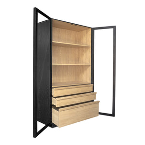 Moe's Charlotte Tall Cabinet with Glass Doors