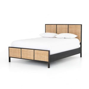 Sydney Queen Bed in Black Wash