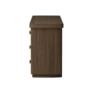 Valen 6 Drawer Dresser - Rustic Brown Oak Veneer