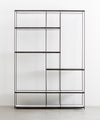 ETTA Bookshelf in wide-metal shelves/industrial black frame