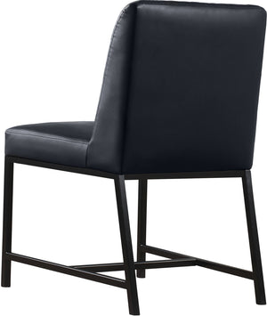 Bernard Dining Chair In Black Faux Leather